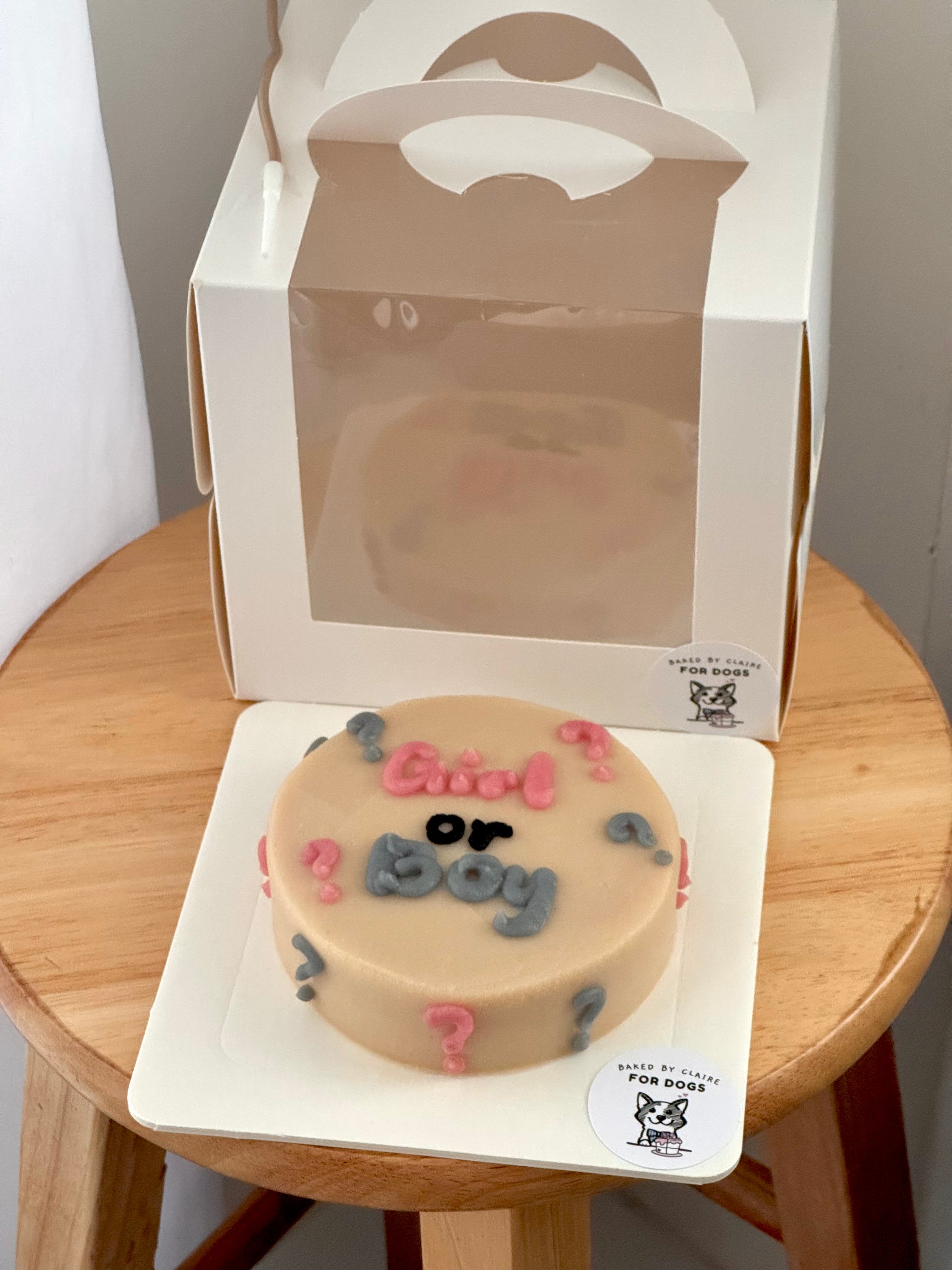 Gender Reveal Dog Cake (Pre-Order only)